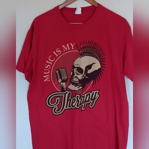 Music Is My Therapy Rocker Tshirt
